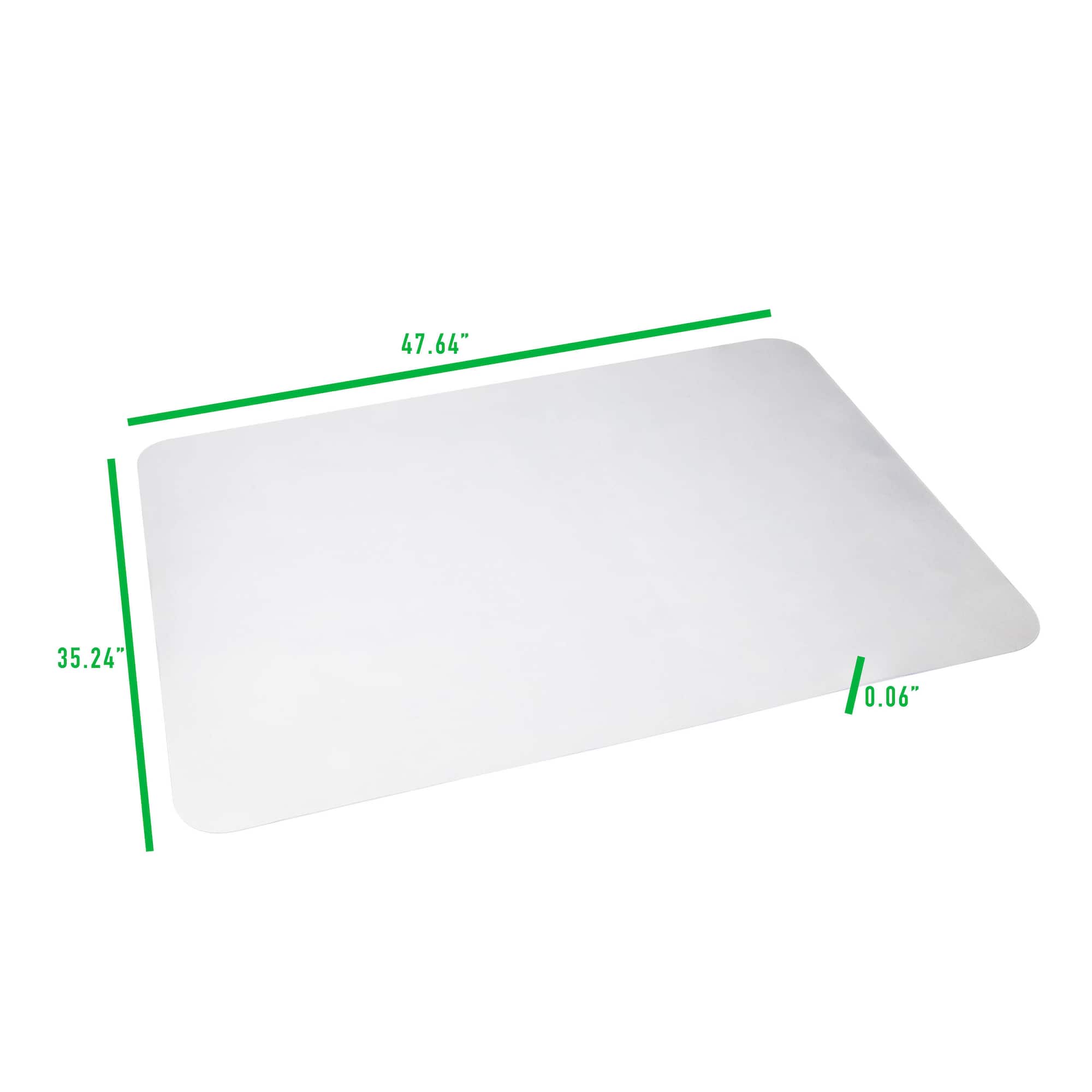 Mind Reader Rectangular Floor Protection Office Mat